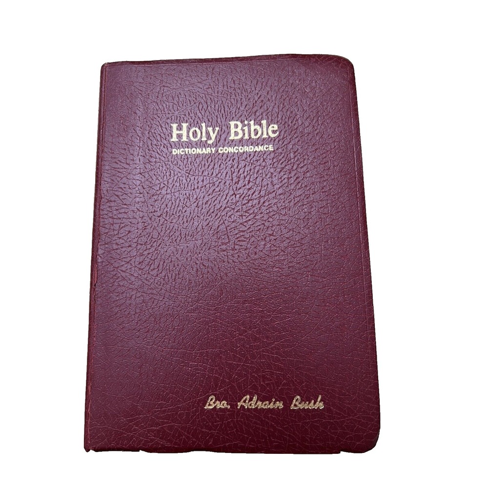 Vintage Thomas Nelson KJV Holy Bible Burgundy Dictionary Concordance 1985